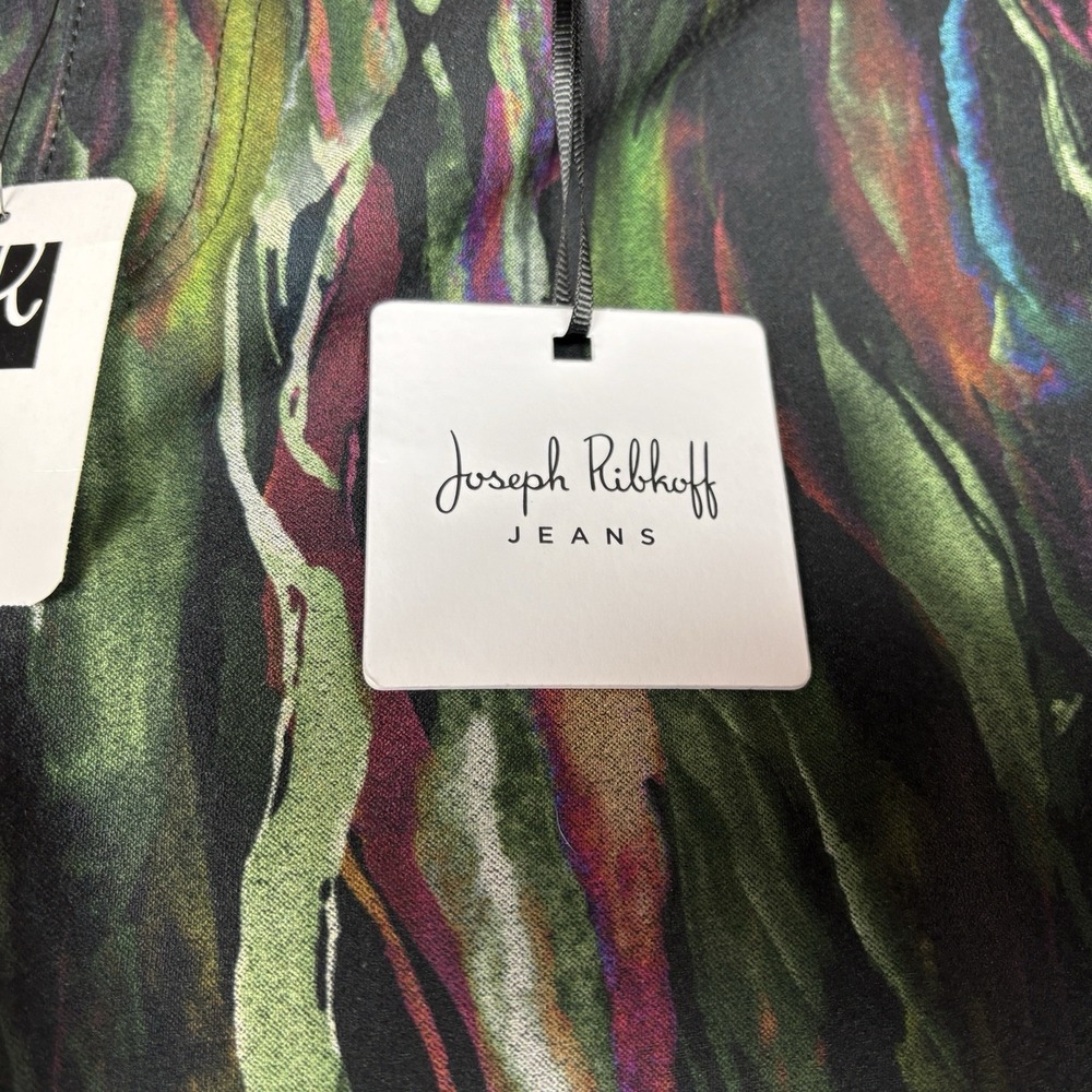 NEW Joseph Ribkoff Size 14 Abstract Print Classic Slim Pull-On Pants $205 - Picture 4 of 12